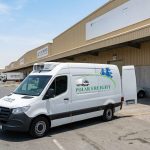 “Chiller van in Sharjah by Polar Freights transporting temperature-sensitive goods safely across the UAE”
