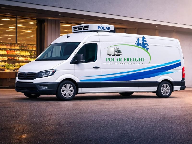 Freezer truck rental Dubai chiller van refrigerated transport Polar Freights cold chain logistics